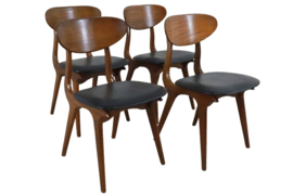 Set van 4 AWA eetkamerstoelen 'Breedeveen'