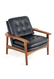Fauteuil 'Bjorli' in leder | 2 stuks op voorraad
