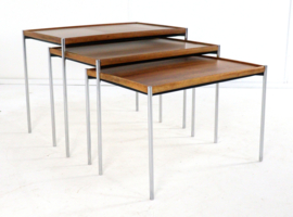 Set van 3 nesting tables Lämmle and Co met omkeerbaar blad