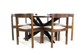 Set Gerard Geytenbeek eettafel + 6 stoelen