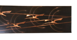 Metalen wanddecoratie 'Lintuja'