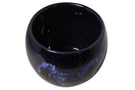 Donkerblauwe bolle bloempot