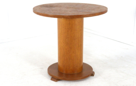 Art deco pedestel bijzettafel