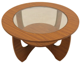 Ronde salontafel met glas 'Dunsley'