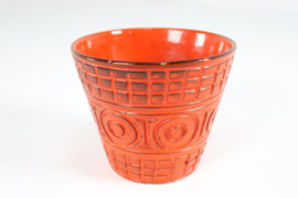 Oranje bloempot