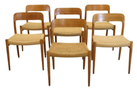 Set van 6 Niels O Möller model 75 stoelen