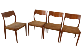 Set van 4 eetkamerstoelen Fristho Team naar Niels O Möller model 71