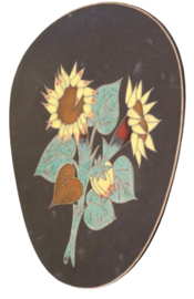 Ruscha wandbord 'zonnebloemen'