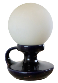 Keramieken donkerblauw tafel / bedlampje