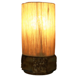 Keramieken lamp met rattan