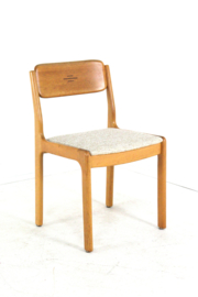 Set van 6 eiken Deense stoelen 'Lomborg'
