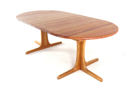 Deense ronde 2x verlengbare eettafel "Tjórn"