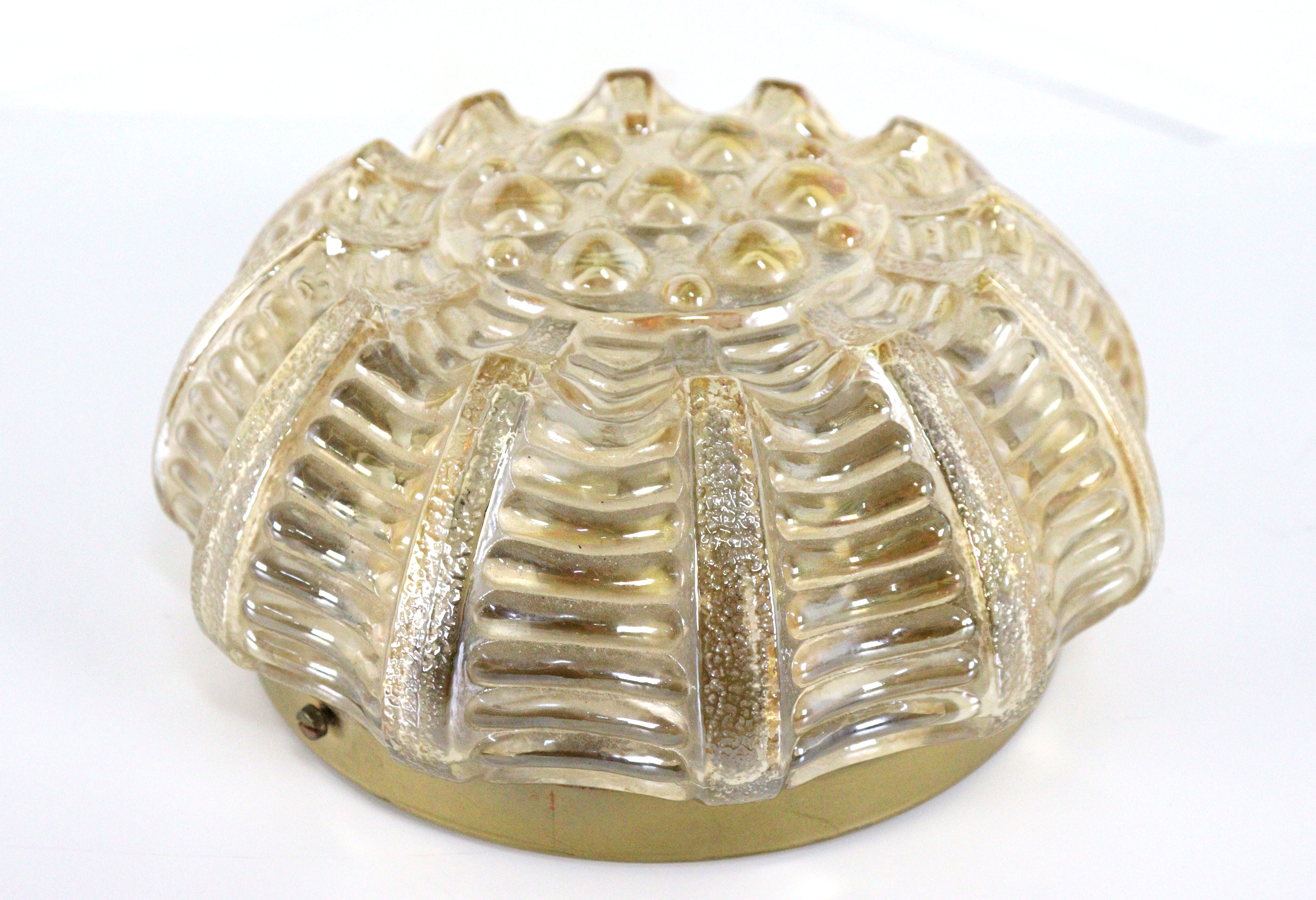Amberkleurige plafonnière 'Jupiter'