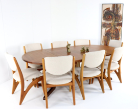Ronde 2x verlengbare eettafel 'Aabybro'