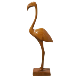 Houten flamingo