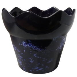 Donkerblauwe bloempot 13/3