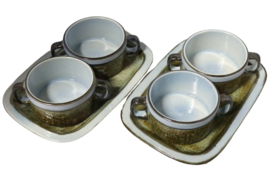 Set van 4 soepkomen + 2 schalen