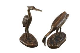 Set van 2 bronzen vogels