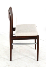 Set van 6 palissander AWA eetkamerstoelen 'Bennekom'
