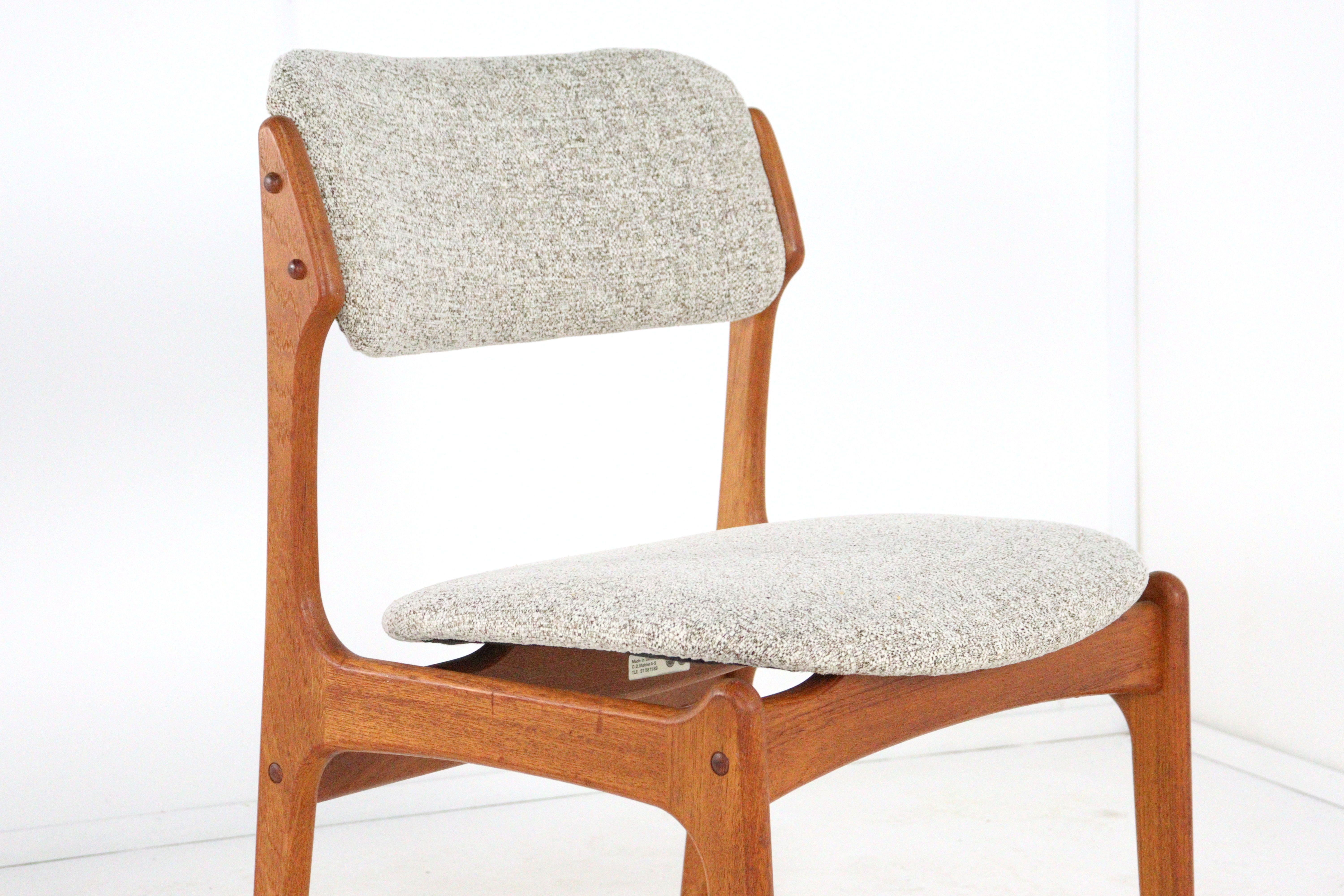 Set van 6 Erik Buch stoelen voor O.D. Møbler 'Bur'