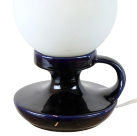 Keramieken donkerblauw tafel / bedlampje