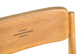 Set van 6 eiken Deense stoelen 'Lomborg'