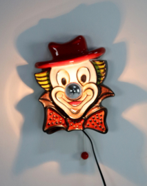 Unieke keramieken clowns wandlamp