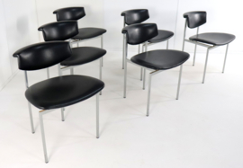 Set van 6 Rudolf Wolf voor Meander Alpha stoelen 'Doorn'