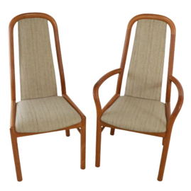 Set van 6 Deense eetkamerstoelen Boltinge 'Alkaer'