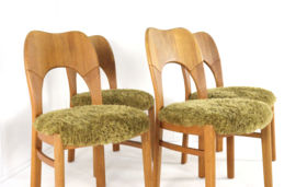 Set van 4 eiken eetkamerstoelen 'Seest'