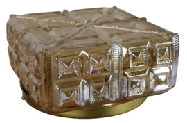 NOS amberkleurige plafonnière