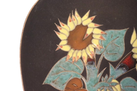 Ruscha wandbord 'zonnebloemen'