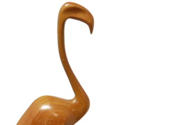 Houten flamingo