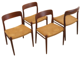 Set van 4 Niels O Möller Model 75 stoelen 'Marup'