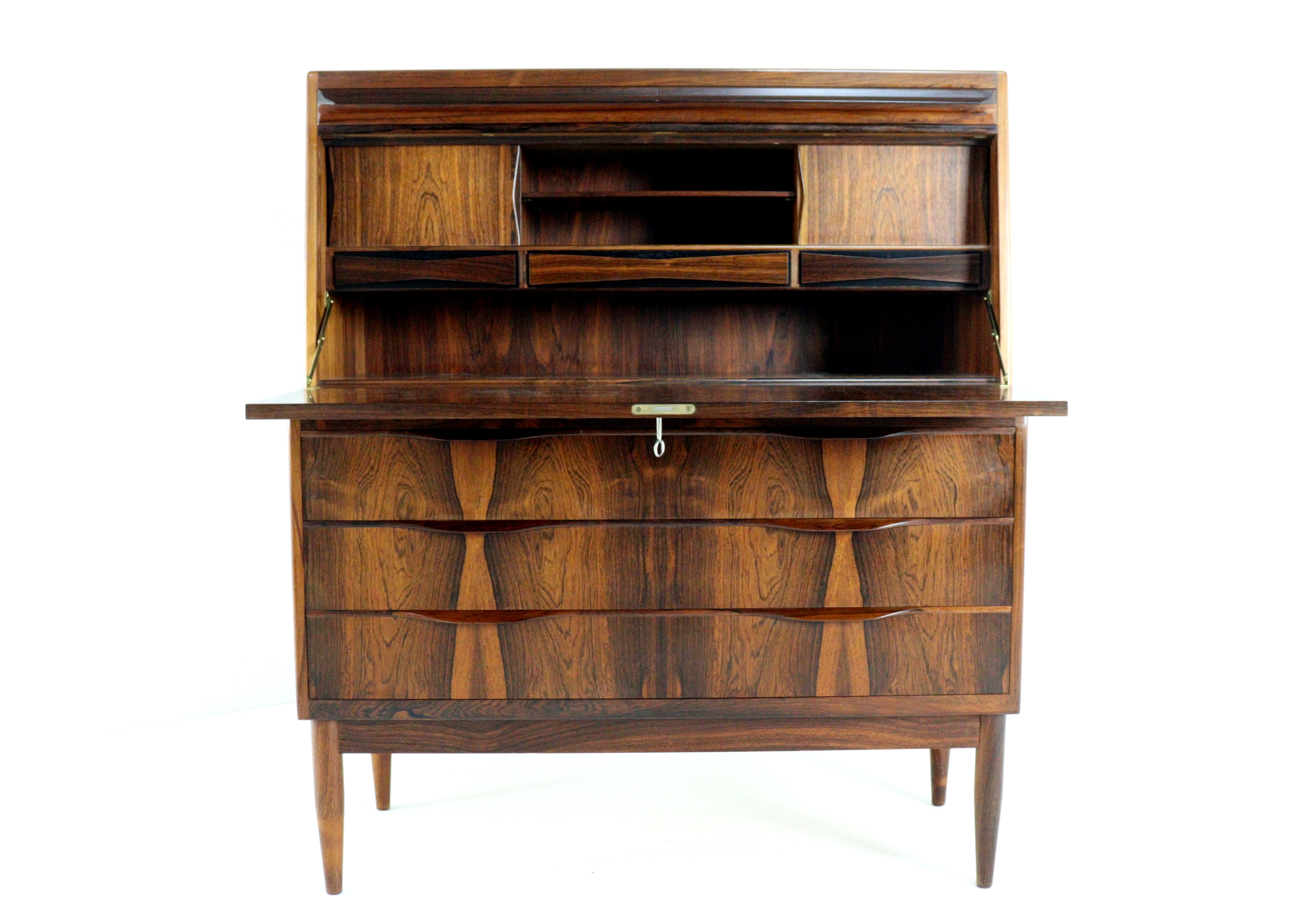 Erling Torvits voor Klim møbelfabrik palissander secretaire