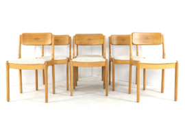 Set van 6 eiken Deense stoelen 'Lomborg'
