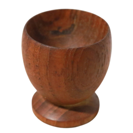 Houten eierdop-set met zoutvaatje