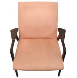 Roze fauteuil Pastoe 'Ruster' (Yngve Ekstrom)