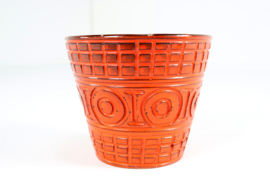 Oranje bloempot