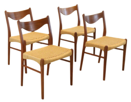Set van 4 stoelen van Arne Wahl Iversen voor Glyngore 'Skodsborg'