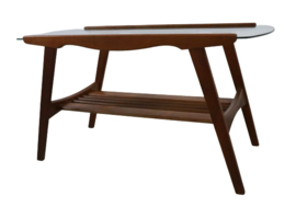 Salontafel met glas "Dwarsdijk"