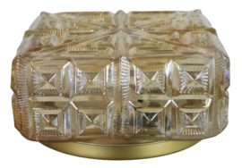 NOS amberkleurige plafonnière