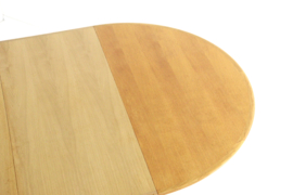 Ronde 2x verlengbare eiken eettafel 'Veerst'