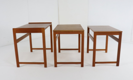 Set van 3 Deense nesting tables