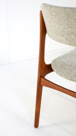 Set van 8 Erik Buch eetkamerstoelen 'Bur'