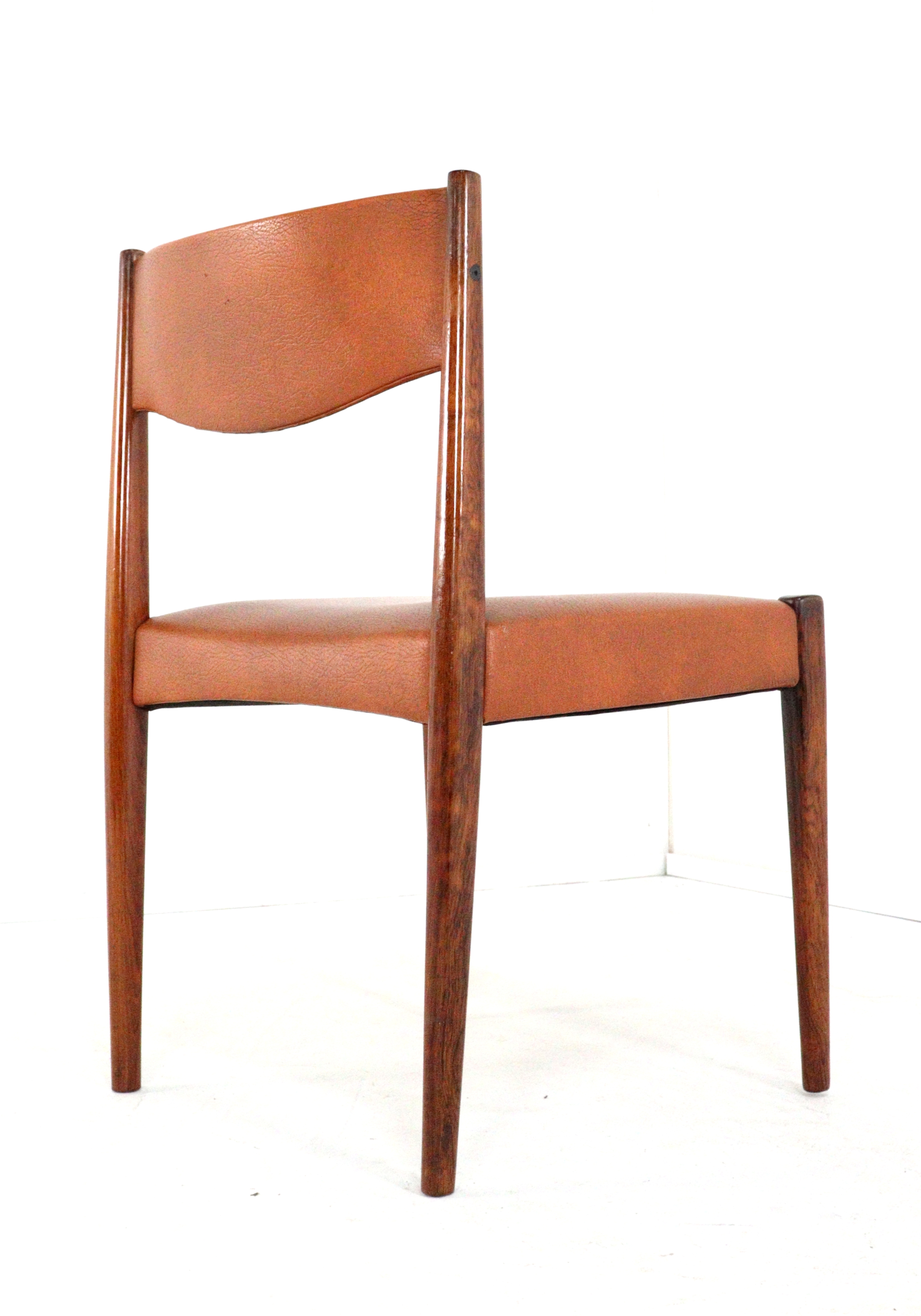 Set van 6 palissander eetkamerstoelen 'Cellemuiden'