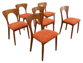 Set van 6 eetkamerstoelen Niels Koefoed Peter - "Bornholm"