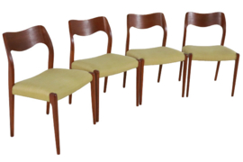 Set van 4 eetkamerstoelen Niels O Möller model 71