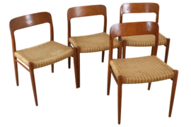 Set van 4 eetkamerstoelen Niels Otto Møller Model 75 -"Holsterbro"