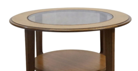 Ronde salontafel met glas "Bomby"